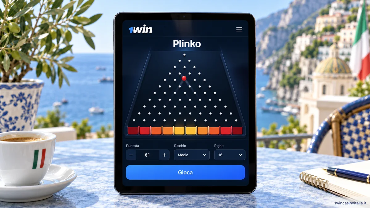 1win casino Plinko gioca con i moltiplicatori