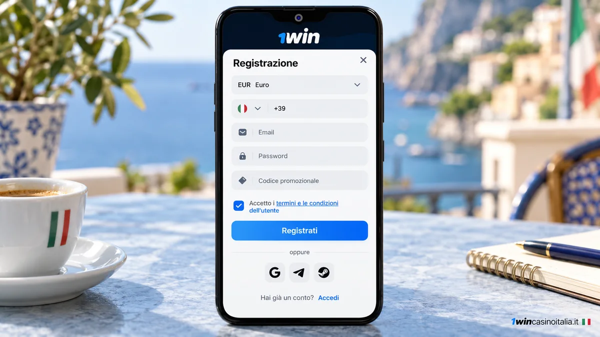 1win casino registrazione crea il tuo conto