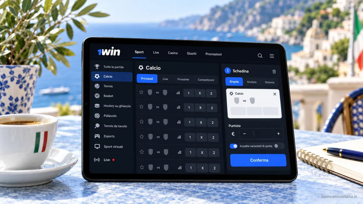 1win casino scommesse sportive su computer e smartphone